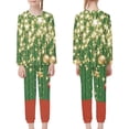 thumbnail image 3 of Renewold Matching Pajama Sets for Family Christmas Kids Tracksuit Lounge Wear Size 13-14 Xmas Ball Long Sleeve Pajama Elastic Waist Sweatpants Set of 2, 3 of 5