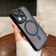 thumbnail image 4 of Para Magsafe Matte Armor funda de carga inalámbrica magnética para iPhone 11 12 13 14 15 Pro Max Plus cubierta de protección de lente a prueba de golpes, 4 of 5