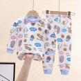 thumbnail image 2 of UAYOTSE Toddler Boys Pajamas Long Sets Cartoon Print Cotton 2 Piece Pjs Sleepwear Winter Clothes Kids Jammies Set ,Sizes 18-24 Months, 2 of 4