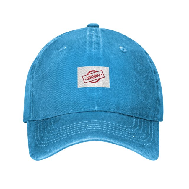 ZICANCN Adjustable Baseball Cap Women, Original Character Pattern Hats for Men Adult Washed Cotton Denim Baseball Caps Fashion, Blue