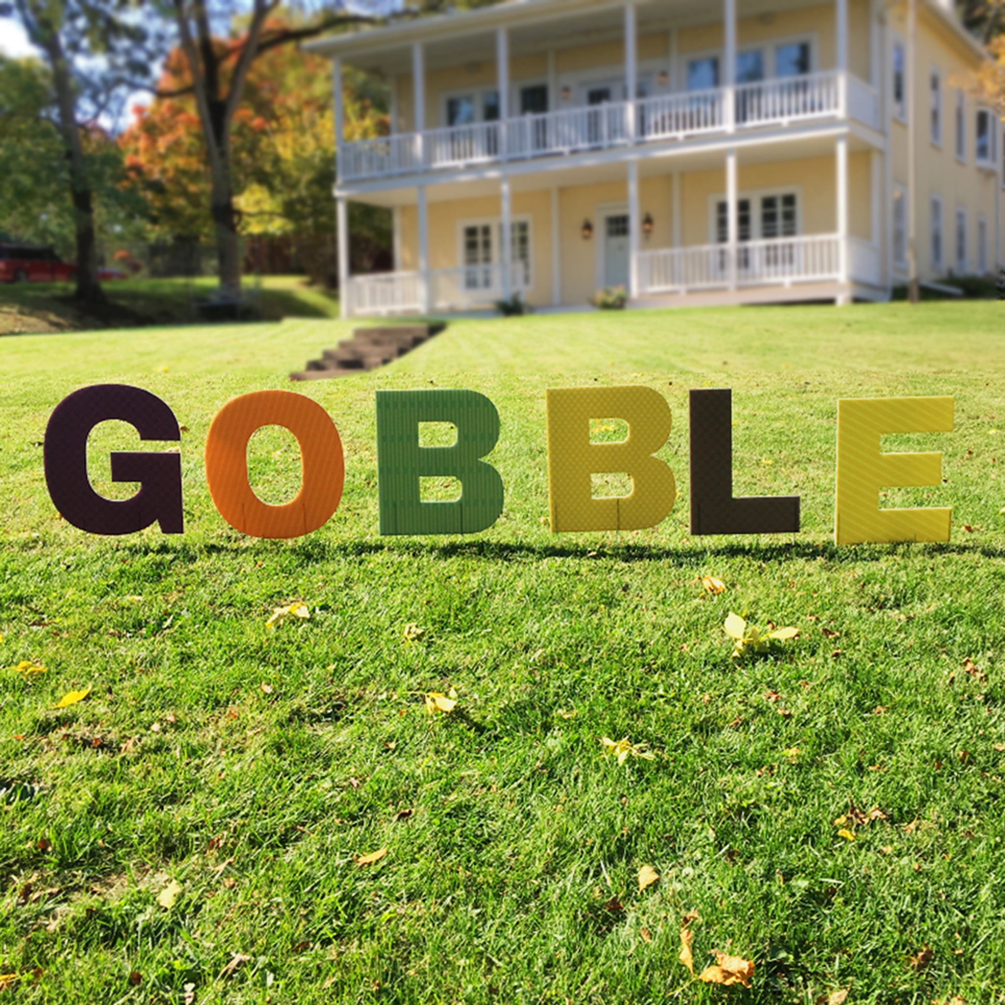 Lawn Decoration Thanksgiving Game Yard Sign INSTANT DOWNLOAD Neighborhood Thanksgiving You/'ve Been Gobbled Yard Sign Turkey Day Treats