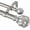 Antique Silver, variant on 1 Inch Double Curtain Rods for Windows 72 to 144 Inches (6-12 Feet), Champagne Gold Heavy Duty Double Curtain Rod, Telescoping Drapery Rod with Netted Texture Finials
