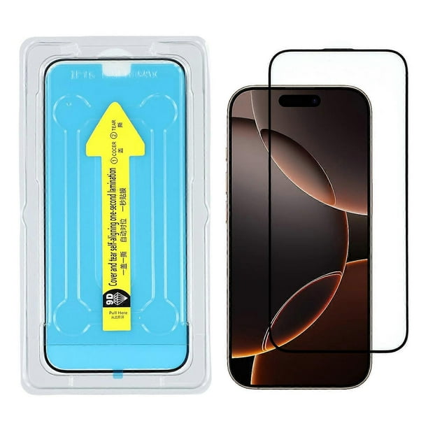 For iPhone 17 Pro Max Screen Protector Silk Print HD High Aluminium-silicon Glass Film with Easy Ins