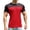 Red, variant on 2026 Summer Men's Color Block T-Shirts - Crew Neck T Shirt Fashion Comfort Soft Tops Gym Workout Athletic Quick-Dry Tees Short Sleeve Casual Tshirts for Outdoor Sports and Casual Wear
