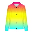 thumbnail image 5 of Mceream Women's Ribbed Knit Shacket Button Down Gradient Jackets Long Sleeve Sweater Shirts Fall Winter Trendy Cardigans Plus Size Winter Warm Outwear Chaqueta De Invierno Para Mujer Yellow XXL, 5 of 5