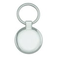 thumbnail image 3 of Peace Love Popcorn Classy Round Chrome Plated Metal Keychain, 3 of 3