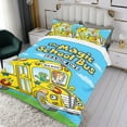 thumbnail image 3 of The Magic School Bus-themed Bed Sheet Set Three Piece Set Comfortable And Skin Friendly Unique Design Home Decor Gifts For Family Friends fans54''x79''（135cm*200cm）, 3 of 6