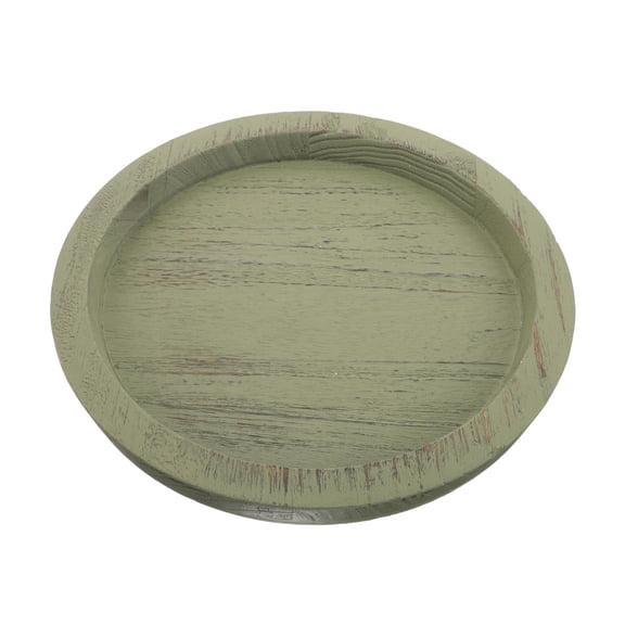 TABLZONE Green Wood Serving Tray for Kitchen, Coffee Table, and Home Decor Wooden Platter