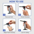 thumbnail image 3 of Flame King Culinary Butane Refillable Kitchen Blow Torch with Igniter Adjustable Flame, Safety Lock, 3 of 7