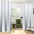 thumbnail image 3 of Nanqianyi Blue and Grey Stripe Ombre Blackout Curtains 42 X 96 Inch Length, Gradient Room Darkening Thermal Insulated Grommet Drapes for Bedroom, 2 Panels, 3 of 7