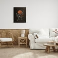 thumbnail image 2 of Hello Boo Halloween Smiling Skeleton Holiday Graphic Art Gallery Wrapped Canvas Print Wall Art, 2 of 7