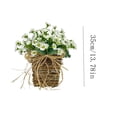 thumbnail image 3 of SouMaox Hydrangea Door Hanger Basket, Vintage Wildflower Style, Elegant Ribbon Bow, Floral Porch Wall Hanging for Wedding Home Decor, 3 of 6