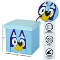 thumbnail image 3 of Bluey Kids' Storage Ottoman, Blue, 15" x 15" x 15", 3 of 7