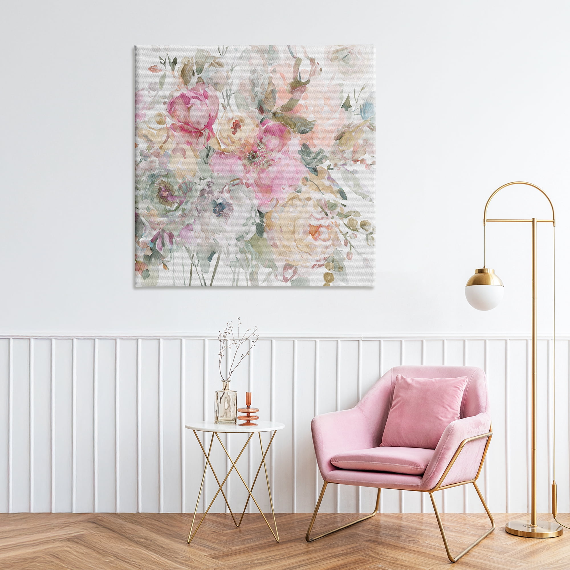 Stupell Industries Romantic Pastel Petals Canvas Wall Art, design by Carol Robinson
