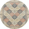 thumbnail image 1 of Ahgly Company Indoor Round Abstract Rose Purple Abstract Area Rugs, 6' Round, 1 of 6