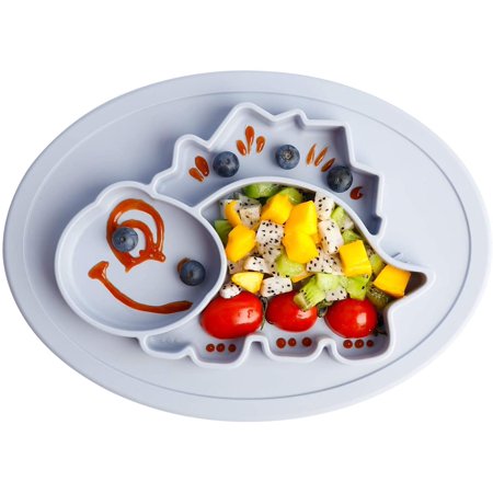 

Baby Plate Bowl Mini Silicone Placemat for Baby Toddlers and Children Portable Plate Baby Non-Slip Baby Plate Children Place Set Washable for Dishwasher Microwave