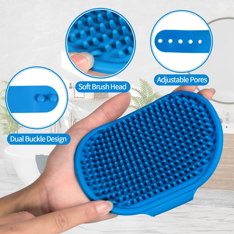 Qweryboo 3Pcs Dog Bath Scrubber Set With Ring Handle photo 7