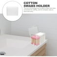 Clear Cotton Swabs Holder Compartment Cotton Pad Swab Case Bathroom