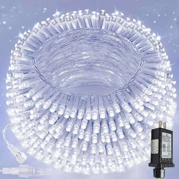 Cadena de luces LED SANJICHA 100 conectables, 33 m, color blanco frío