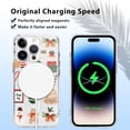 thumbnail image 4 of Christmas Transparent Magnetic Case for iPhone 15 6.1", Built-in Magnets Compatible with MagSafe, Aesthetics Pattern PC+TPU Protective Shockproof Bumper Girls Cover, Gift, 4 of 6