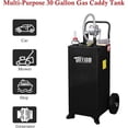 thumbnail image 6 of Portable Fuel Storage Tank with Reversible Manual Pump & Large Wheels, 30 Gallon Gas Diesel Transfer Caddy, 6 of 9