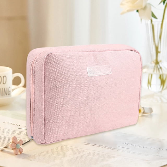 Bolsa de maquillaje para niñas, gran capacidad, bonita bolsa para lápices, lienzo, oficina, suministros escolares FLhrweasw Nuevo