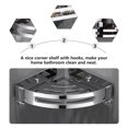 thumbnail image 4 of 2pcs Shower Shelf Corner Shelf with Hooks Bathroom Shower Basket Bathroom Shelf, 4 of 8