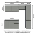 thumbnail image 3 of Cocina Integral Completa Modular Madesa Nice 220m Gris 04, 3 of 10