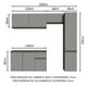 thumbnail image 3 of Cocina Integral Completa Modular Madesa Nice 220m Gris 04, 3 of 10