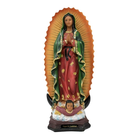 Our Lady of Guadalupe (Virgen de Guadalupe) Statue - Available in 8, 12, 16, and 24 Inches - Patroness of the Americas (Sx8"inches)