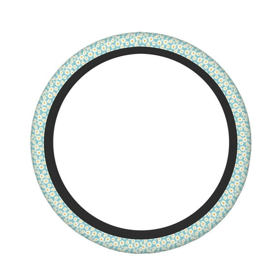 Naloa Daisy Floral A Elastic Steering Wheel Cover, Auto Steering Wheel Cover – 15 Inch , Comfortable Grip, Fit Suvs,Vans Cars,Trucks
