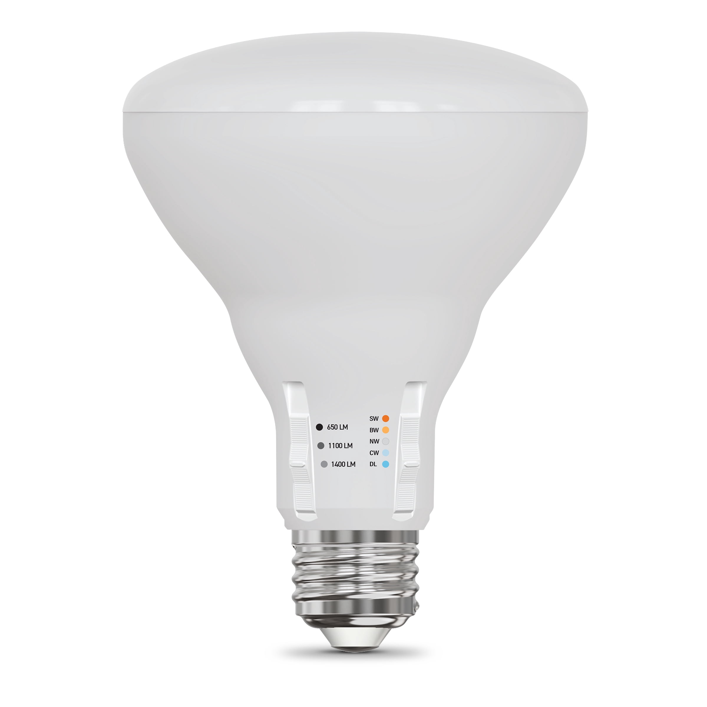 Feit Electric BR30 7.2W, 12.2W, 15.5W (65W, 85W, 100W Replacement) Adjustable Brightness, Adjustable White, Dimmable, All-in-One LED Bulb, 2-Pack
