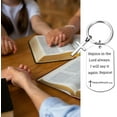 thumbnail image 4 of Inspirational Scripture Metal Key Chains with Cross Pendant - Bible Verse Keychain Religious Gift for Christian, 4 of 14