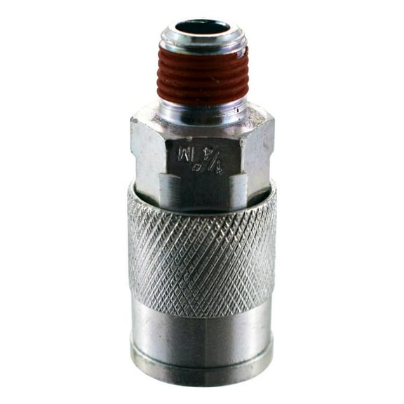 1/4 in. x 1/4 in. NPT Male Industrial Steel Coupler (D)