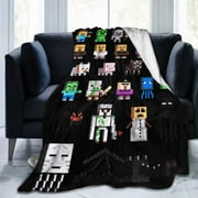 Minecraft Game Super Soft Flannel Blanket Lightweight Blanket Sofa Blanket Bed Throws Blankets All Season Use 50*40