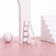 thumbnail image 4 of 1 pieza Mini escalera de casa en miniatura escalera de madera maciza modelo de escalera accesorio de bricolaje (blanco), 4 of 8