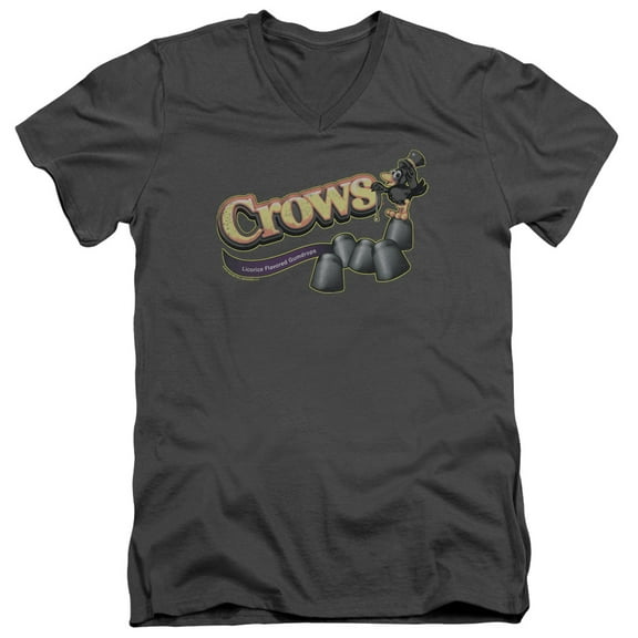 Tootise Roll Crows S/S Adult V-Neck Charcoal