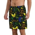 thumbnail image 2 of Disketp Men's Swim Trunks Hawaiian Breathable Surf Beach Swimsuits Mesh Lining Beach Shorts with Pockets-Game Play, 2 of 7