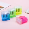 thumbnail image 2 of Double Hole Pencil Sharpener with Storage Box Premium Blade Home Office Kids Pencil Sharpener Stationery Supplies, 2 of 7