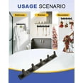 thumbnail image 7 of Wall Hooks,Coat Rack Wall Mount with 5 Hooks, Black Coat Hooks for Wall, Aluminum Coat Hooks Hat Hooks Suitable for Living Room Entrance, Bedroom, Kitchen, Bathroom, 7 of 7