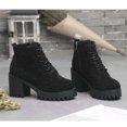 thumbnail image 7 of Tponi Girls Boots Clearance Shoes Women Bootswomen Boots Snow Boots Round Toe High Heel Ankle-High Formal Booties, 7 of 7