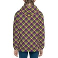 thumbnail image 6 of Kdxio Mardi Gras Plaid Pattern Kids Boys Girls Zip Up Hoodie 3D Printed Hooded Sweatshirt Hoody Coat with Pocket 7-12 Y-Small, 6 of 6