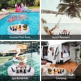 thumbnail image 4 of Portavasos inflable para piscina, portavasos inflable con 8 agujeros, barra flotante para piscina con bomba de aire, bandeja flotante inflable para piscina de vacaciones, etc., 4 of 5