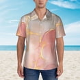 thumbnail image 2 of Sikiie Abstract Marble Texture Print Men's Hawaiian Shirt, Summer Beach Button Pocket Short Sleeve T-Shirt,XX-Large, 2 of 7