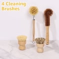 thumbnail image 5 of FUYGRCJ 4PCS Bamboo Dish Brushes Sets, Kitchen Cleaning Dish Scrubber Brushes, Natural Bamboo Dish Scrub Brush Set with Handles, Eco-Friendly Cleaning Brushes for Dish, Bottle, Pots, Pans, 5 of 8