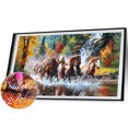 thumbnail image 2 of 5D DIY diamante pintura caballo galopando completo redondo taladro artesanía mosaico Rhinestone Hugtrwg Para estrenar, 2 of 9