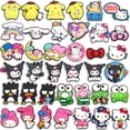 thumbnail image 2 of 2023 Nueva linda caricatura Hello Kitty Perro de orejas grandes Melody Sanrio Exportación transfronteriza Hebilla de zapato especial Flor de zapato, 2 of 5