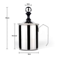 thumbnail image 5 of Handheld Milk Foam Maker, Ergonomically Designed Stainless Steel Frother With Cold & Hot Milk Alternatives Capability, 400ml Capacity, Silver, For Luxurious Foaming Experiences, 5 of 5