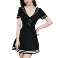 thumbnail image 5 of New Workwear Sexy College Style Dress Sweet Dress-Navy Blue-XL, 5 of 6