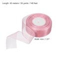 thumbnail image 2 of Unique Bargains 4cm 50 Yard Sheer Organza Ribbon Chiffon Fabric Gift Wrapping, Deep Pink, 2 of 6